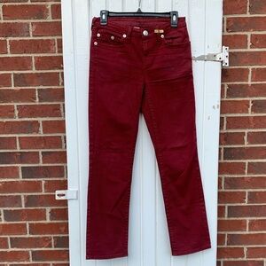 True Religion Burgundy Jeans